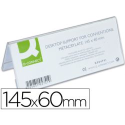 Chevalet q-connect porte-noms méthacrylate idéal système identification 145x60mm