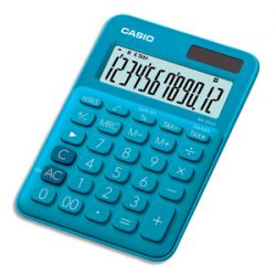 CASIO Calculatrice de bureau 12 chiffres Bleue MS-20UC-BU-S-EC