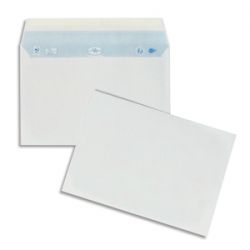 LA COURONNE Boîte de 200 enveloppes Blanches auto-adhésives 90g format 162X229mm C5