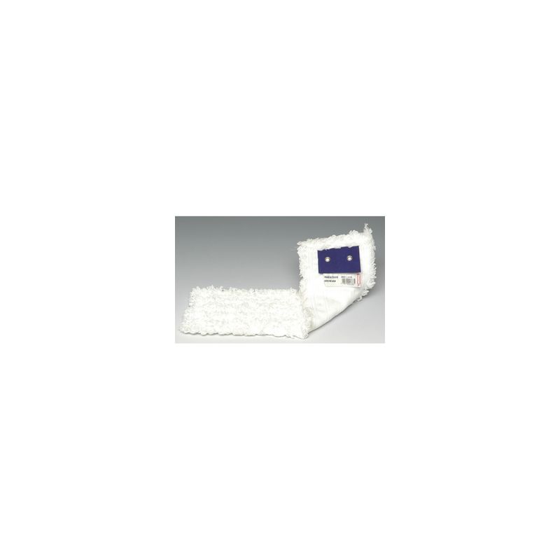 BROSSERIE THOMAS Frange de rechange Blanche en microfibre à bouclettes, oeillet chromé, Format 40 x 17 cm