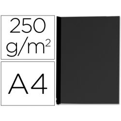 Couverture q-connect carton 250g grain cuir pour reliure format a4 coloris noir paquet 100 unités