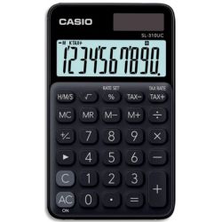 CASIO Calculatrice de poche 10 chiffres Noire SL-310UC-BK-S-EC