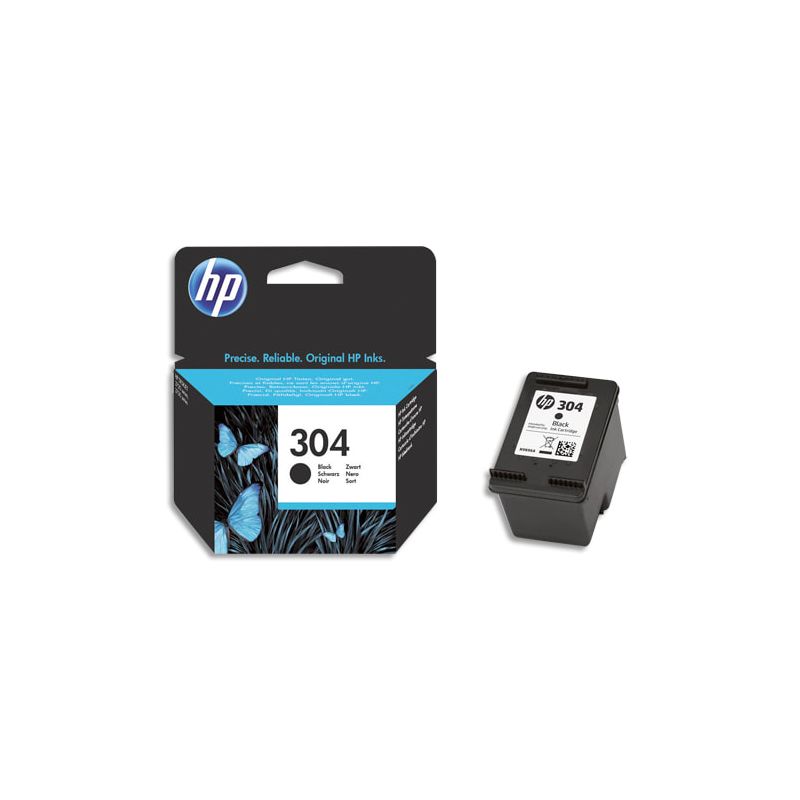 HP Cartouche Jet d'encre Noir 304 N9K06AE
