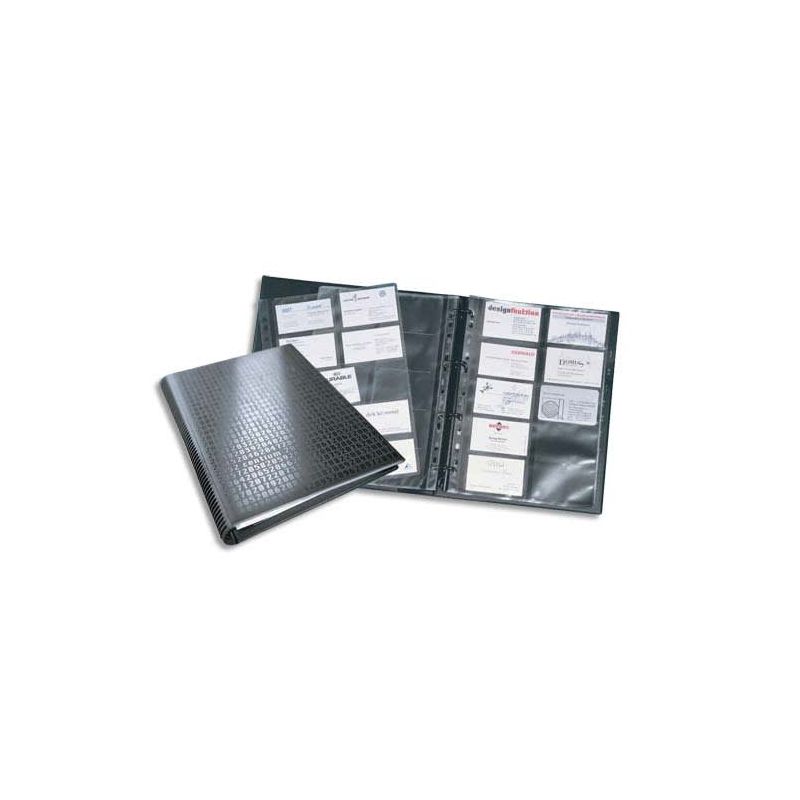 DURABLE Porte-cartes A4 Centium pour 400 cartes de visite Noir