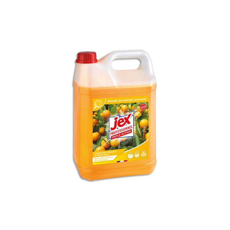 JEX PROFESSIONNEL Bidon de 5 litres désinfectant triple action multi-surfaces Soleil de Corse