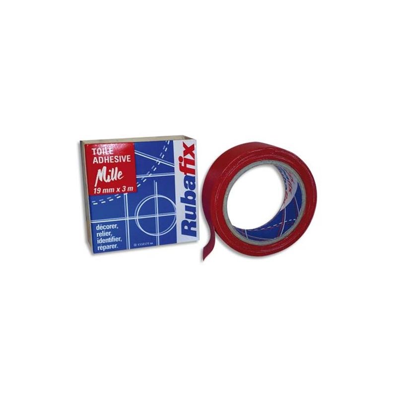 RUBAFIX Toile adhésive MILLE Rouge