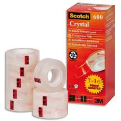 SCOTCH Tour de 8 rouleaux de ruban Crystal