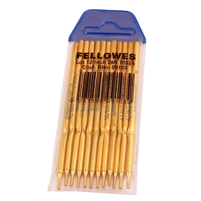 FELLOWES Recharge pour stylo bille sur socle pointe fine Bleu