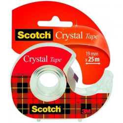 SCOTCH Ruban adhésif Crystal transparent 19mmx25m dévidoir