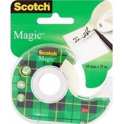 SCOTCH Ruban adhésif Magic invisible 19mm x 25m dévidoir plastique