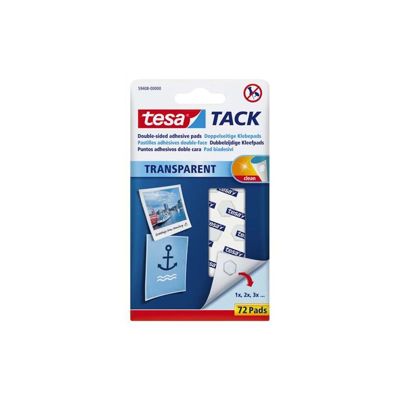 TESA 72 pastilles adhésives Tack double-face