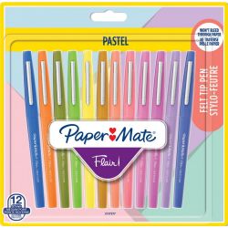 PAPERMATE Blister de 12 feutres Flair Metallic Pastel assortis