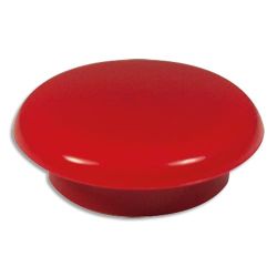 Boîte de 16 aimants 9 mm ronds Rouge