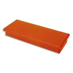 Plaquette de 2 aimants rectangulaires Orange 2,3 x 5,5 cm