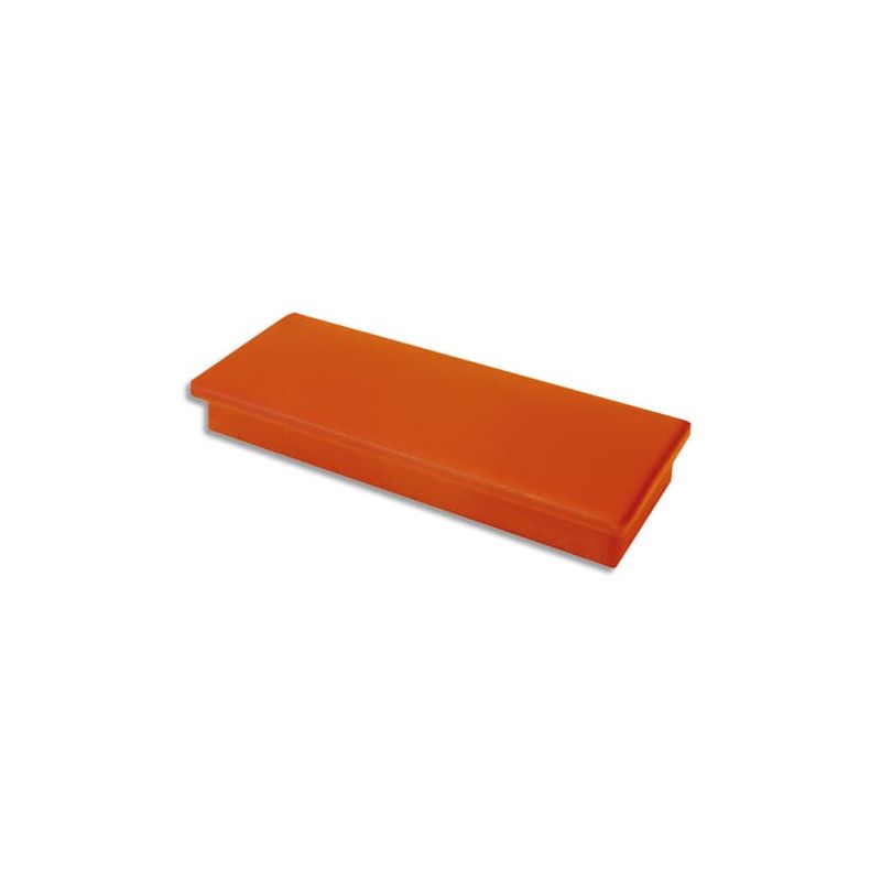 Plaquette de 2 aimants rectangulaires Orange 2,3 x 5,5 cm