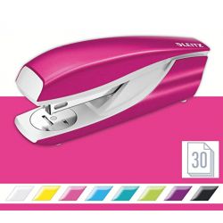 LEITZ Agrafeuse métal Rose métalisé capacité 30 feuilles pour agrafes 24/6-26/6