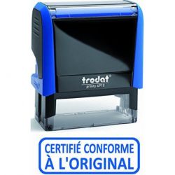 TRODAT Timbre formule CERTIFIE CONFORME A L'ORIGINAL Encrage Bleu