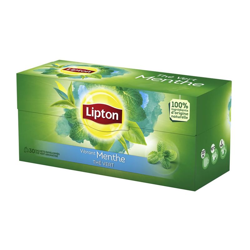 Thé vert bio coffret LIPTON : la boîte de 40 sachets - 58g à Prix Carrefour