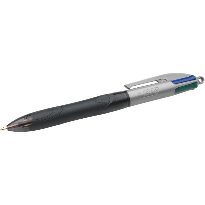 BIC GRIP PRO Stylo bille 4 Couleurs pointe moyenne rétractable