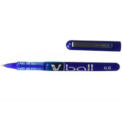 PILOT V-BALL Stylo Roller pointe métal 0,5 mm Encre liquide Bleue
