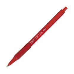 BIC SOFT FEEL CLIC Stylo à bille pointe moyenne rétractable encre Rouge