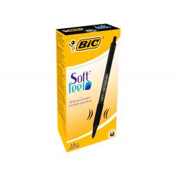 BIC SOFT FEEL Stylo à bille pointe moyenne rétractable encre Noire