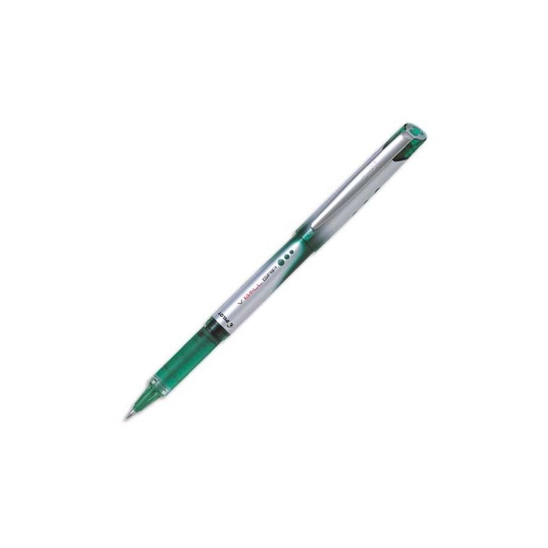 PILOT V-BALL GRIP Stylo roller pointe métal 0,7 mm Encre liquide Verte