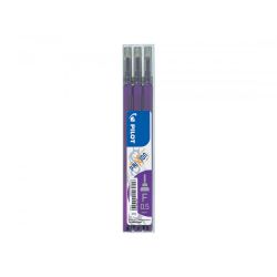 PILOT Set de 3 recharges pour roller FriXion Pointe fine HI-TEC 0,5 mm Encre Violette