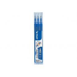 PILOT Pochette de 3 recharges bleu roller FriXion Ball pointe moyenne (0,7mm)