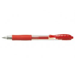 PILOT G2 Stylo à bille pointe fine rétractable encre gel Rouge