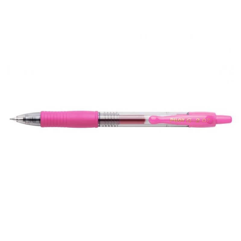 PILOT G2 Stylo bille pointe moyenne rétractable Encre gel Rose