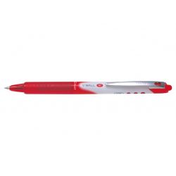 PILOT V BALL RT 05 Stylo roller pointe métal rétractable fine Encre liquide Rouge