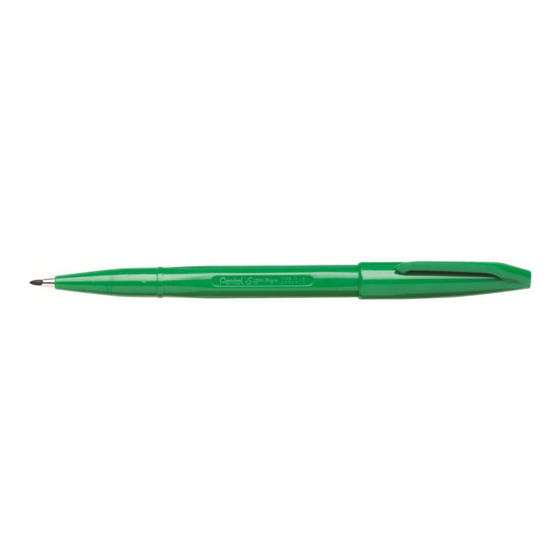 PENTEL SIGN PEN Stylo feutre pointe en nylon largeur de trait 0,8 mm encre Verte