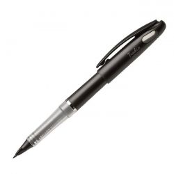 PENTEL TRADIO Stylo feutre à plume rechargeable encre liquide Noire corps Noir mat