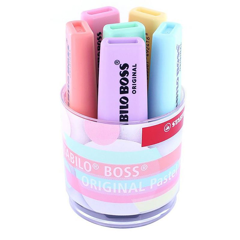 STABILO BOSS Pot de 6 Surligneurs Coloris pastel