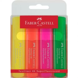 FABER CASTELL TEXTLINER 1546 Pochette de 4 surligneurs Assortis