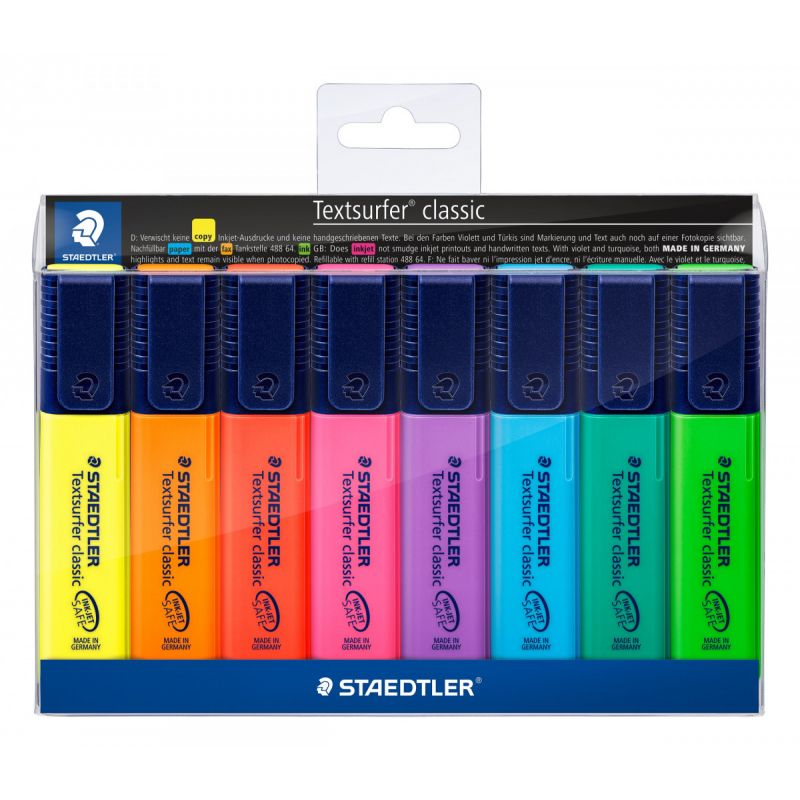 STAEDTLER Pochette de 6+2 surligneurs Textsurfer