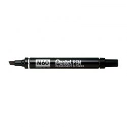 PENTEL N60 Marqueur permanent pointe Moyenne encre Noire indélébile