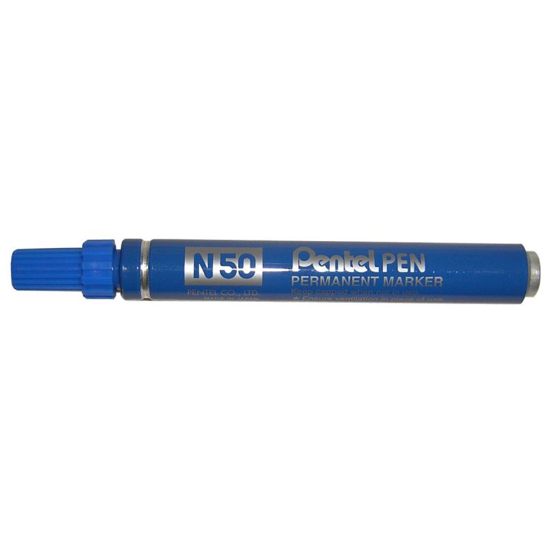 PENTEL N50 Marqueur permanent pointe ogive Encre Bleue indélébile