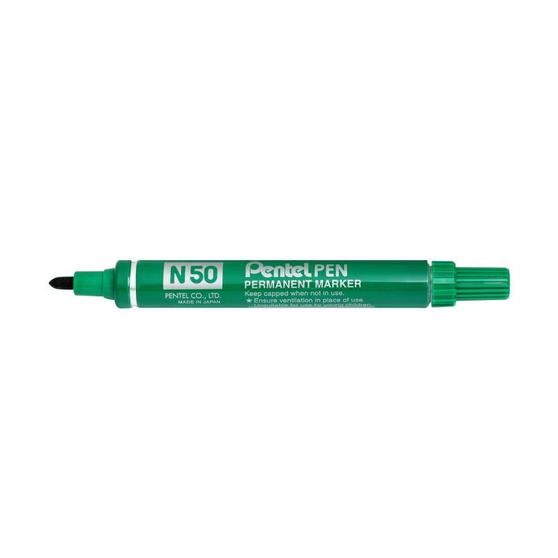 PENTEL N50 Marqueur permanent pointe ogive Encre Verte indélébile