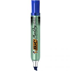 BIC ONYX 1991 Marqueur permanent pointe biseau grande contenance encre Bleue