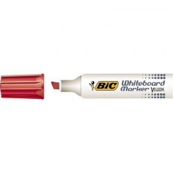 BIC VELLEDA 1781 Marqueur effaçable à sec Pointe biseau Encre Rouge