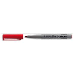 BIC Marqueur permanent pointe fine ogive Encre à base d'alcool Rouge