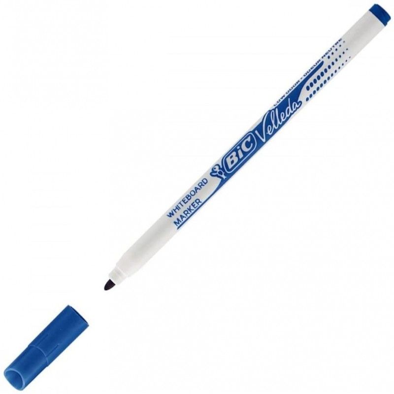 BIC VELLEDA 1721 Feutre effaçable à sec Pointe fine Encre alcool Bleue