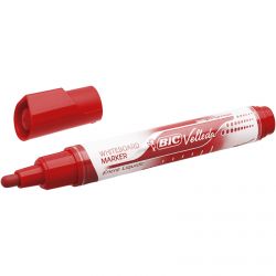 BIC VELLEDA Liquid' ink Marqueur effaçable à sec Pointe ogive large Encre liquide Rouge