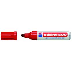 EDDING 500 Marqueur permanent pointe biseautée coloris rouge