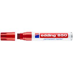 EDDING 850 Marqueur permanent pointe biseautée coloris rouge