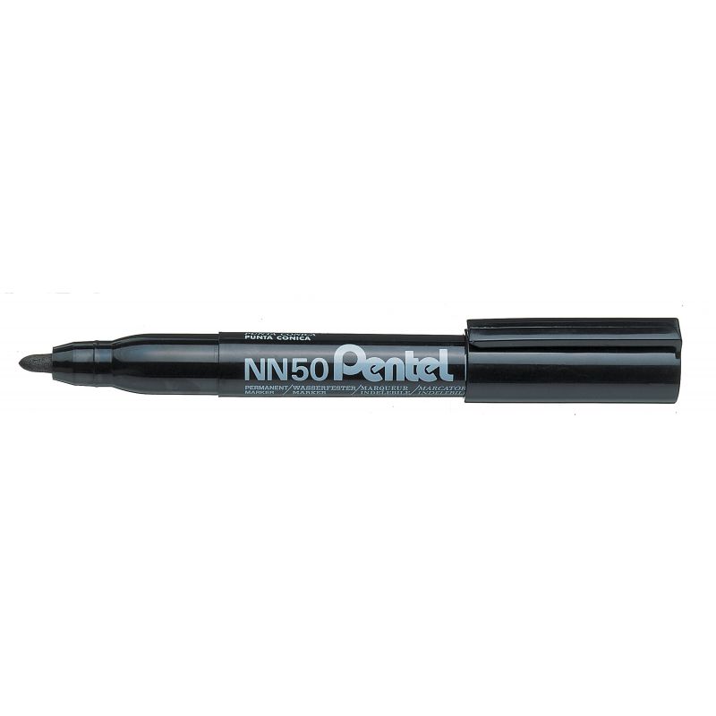 PENTEL NN50 Marqueur permanent pointe ogive encre Noire formule écologique