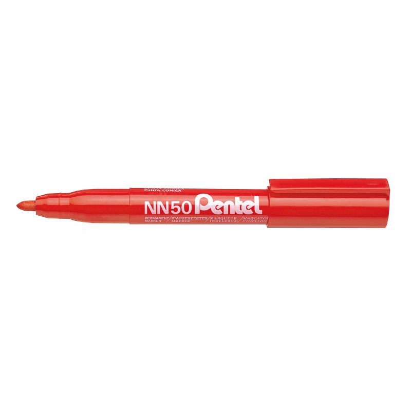 PENTEL NN50 Marqueur permanent pointe ogive encre Rouge formule écologique