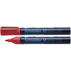 SCHNEIDER MAXX 230 Marqueur permanent pointe ogive Encre Rouge à faible odeur